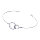 0.07ct 14k White Gold Diamond Bangle